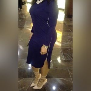 Boohoo Midi Dress with side zipper.